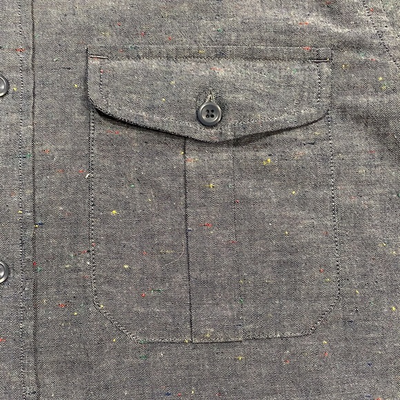 Jack spade size medium blue with color specks short sleeve button up - Picture 2 of 6
